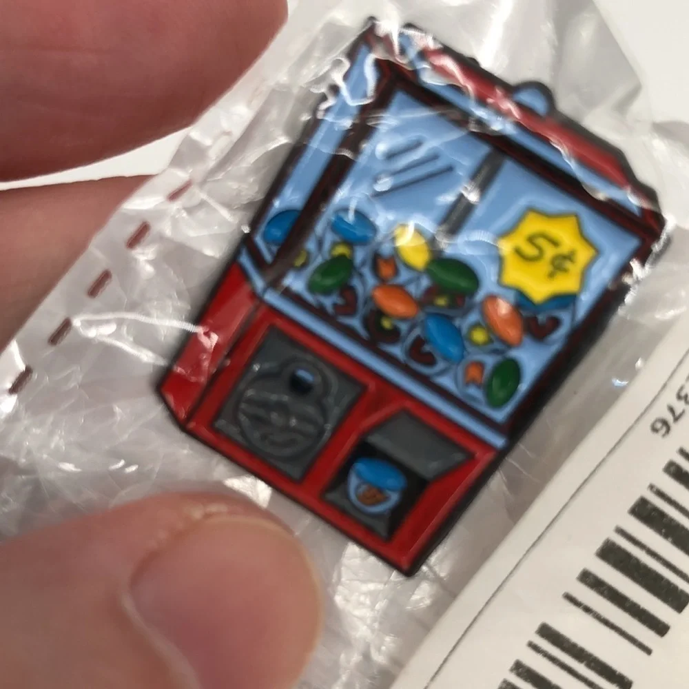 3/$25 Acrylic Gum Ball Machine Prize Machine Retro Pin Unisex